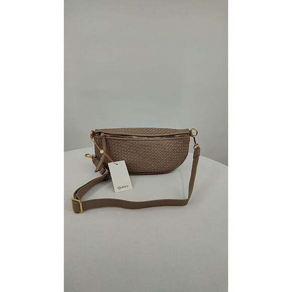 Quince Handbags - Quince Women Italian Leather Handwoven Sling Bag Tan OS